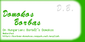 domokos borbas business card